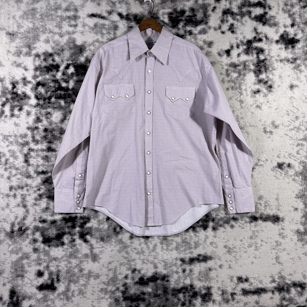 Rockmount Ranch Wear Pearl‎ Snap Shirt Mens Size Medium Pockets Cowboy Rodeo VTG